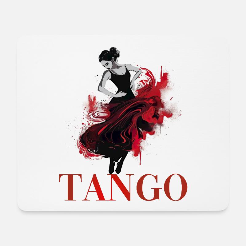 Tango Tanz für einen Tango Tänzer Tänzerinnen - Mousepad (Querformat) - Weiß