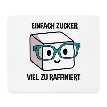 Süßer Nerd Zuckerwürfel: Einfach Zucker Viel Zu - Mousepad (Querformat) - Weiß - Vorne