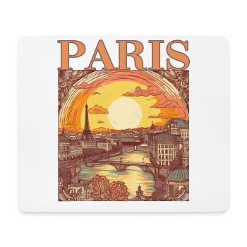 Paris Eiffelturm Bonjour Souvenirs - Mousepad (Querformat) - Weiß - Vorne