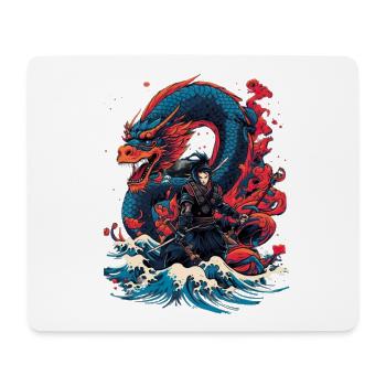 Asiatisch Drache Anime Japanisch Meer Samurai - Mousepad (Querformat) - Weiß - Vorne
