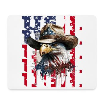 USA Flagge Adler für Patrioten - Mousepad (Querformat) - Weiß - Vorne