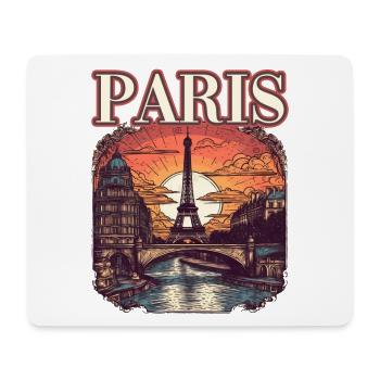 Paris Eiffelturm Bonjour Souvenirs - Mousepad (Querformat) - Weiß - Vorne