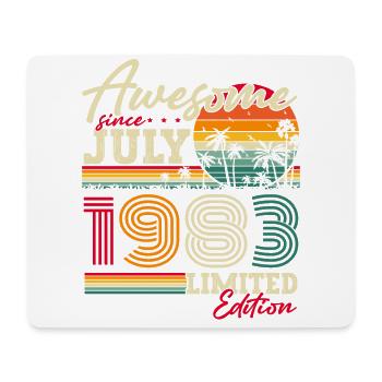 Juillet 1983 Vintage Anniversaire Vintage Cadeau - Tapis de souris (format paysage) - blanc - Devant