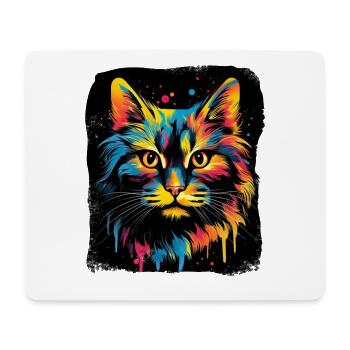 Streetstyle Katze Graffiti Kunst Streetart - Mousepad (Querformat) - Weiß - Vorne