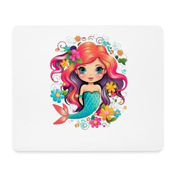 Meerjungfrau für Mädchen als Geschenk für Mädchen - Mousepad (Querformat) - Weiß - Vorne