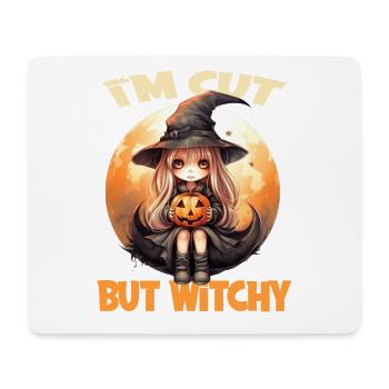 I'm Cute But Witchy für einen Halloween Liebhaber - Mousepad (Querformat) - Weiß - Vorne