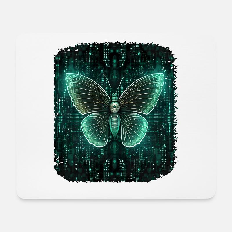Programmierung PC Programm Code Schmetterling - Mousepad (Querformat) - Weiß