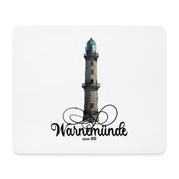 Warnemünde Leuchtturm - Mousepad (Querformat) - Weiß - Vorne
