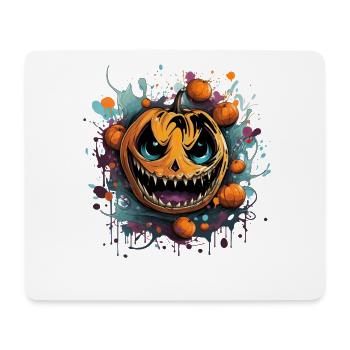 Bad Pumpkin Böser Kürbis Halloween - Mousepad (Querformat) - Weiß - Vorne