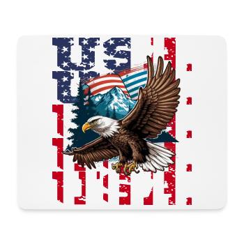 USA Flagge Adler für Patrioten - Mousepad (Querformat) - Weiß - Vorne