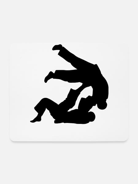 Brazilian Jiu-Jitsu BJJ - Mousepad (Querformat) - Weiß