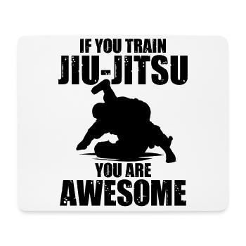 Si vous vous entraînez au Jiu-Jitsu, vous êtes génial - Tapis de souris (format paysage) - blanc - Devant