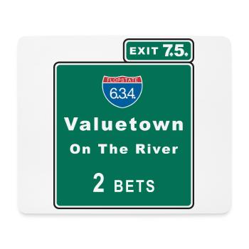Poker Design Valuetown -straight flush - Shield - Mouse Pad (horizontal) - white - Front