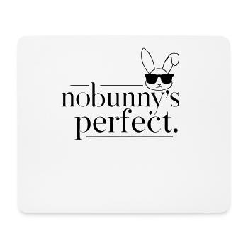 Lapin « Nobunny is Perfect » Drôle - Tapis de souris (format paysage) - blanc - Devant