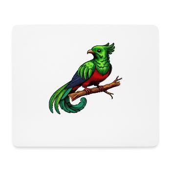 Tropische Wildtierkunst Farbenfroher Quetzal Vogel - Mousepad (Querformat) - Weiß - Vorne