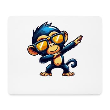 Chimpanzee Dabbing Cool Monkey Dancing - Mouse Pad (horizontal) - white - Front