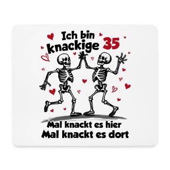 35. Geburtstag | Knackige 35 | Ich bin alt - Mousepad (Querformat) - Weiß - Vorne
