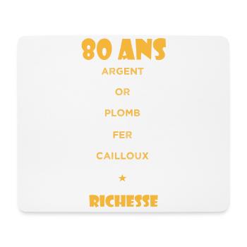 80 Ans Cadeau d anniversaire Drôle Cadeau 80 ans - Tapis de souris (format paysage) - blanc - Devant