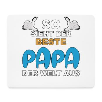 So sieht der beste Papa der Welt aus - Mousepad (Querformat) - Weiß - Vorne