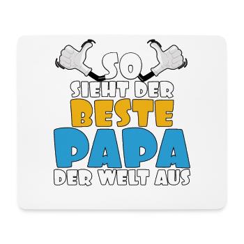 So sieht der beste Papa der Welt aus - Mousepad (Querformat) - Weiß - Vorne