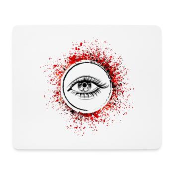 Augen symbol Wimpern - Mousepad (Querformat) - Weiß - Vorne