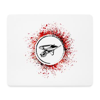 Wheelbarrow Symbol - Mouse Pad (horizontal) - white - Front