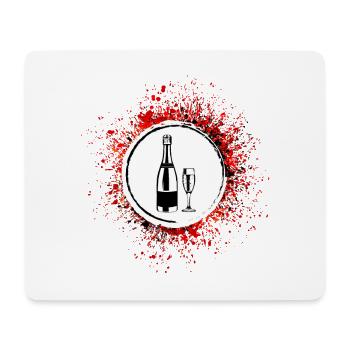 Sekt Flasche Sektglas Party Symbol - Mousepad (Querformat) - Weiß - Vorne