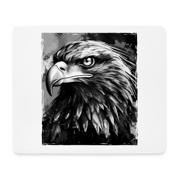 Adler Porträt - Mousepad (Querformat) - Weiß - Vorne