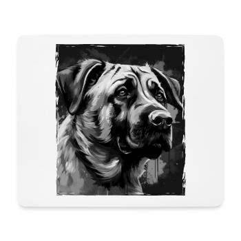 Kangal Hund Porträt - Mousepad (Querformat) - Weiß - Vorne
