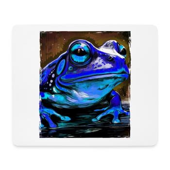 Frosch Porträt - Mousepad (Querformat) - Weiß - Vorne
