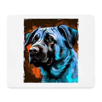 Kangal Hund Porträt - Mousepad (Querformat) - Weiß - Vorne