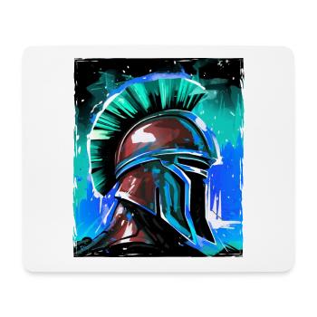 Spartan Warrior Sparta Helmet - Mouse Pad (horizontal) - white - Front