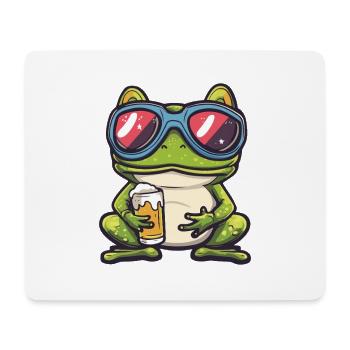 Frosch Apres Ski Bier Kröte Comic - Mousepad (Querformat) - Weiß - Vorne