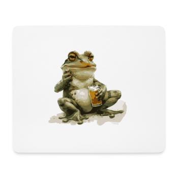 Frosch Bier Lustig - Mousepad (Querformat) - Weiß - Vorne