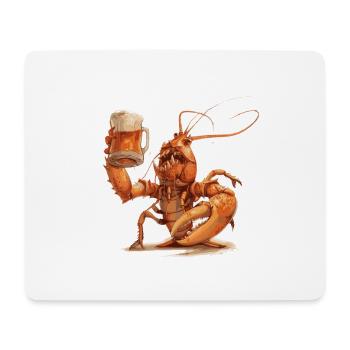 Hummer Krebs Bier Lustig - Mousepad (Querformat) - Weiß - Vorne
