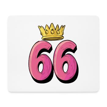 66 Number Krone - Mouse Pad (horizontal) - white - Front