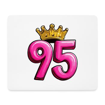 95 Number Crown - Mouse Pad (horizontal) - white - Front