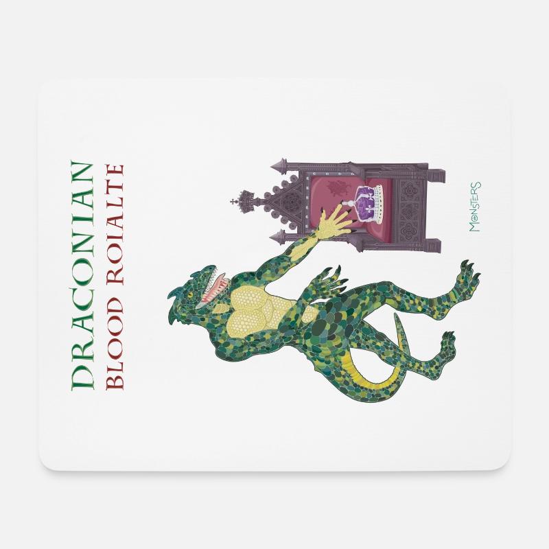 Royal Monstrous Lizard - Mouse Pad (horizontal) - white