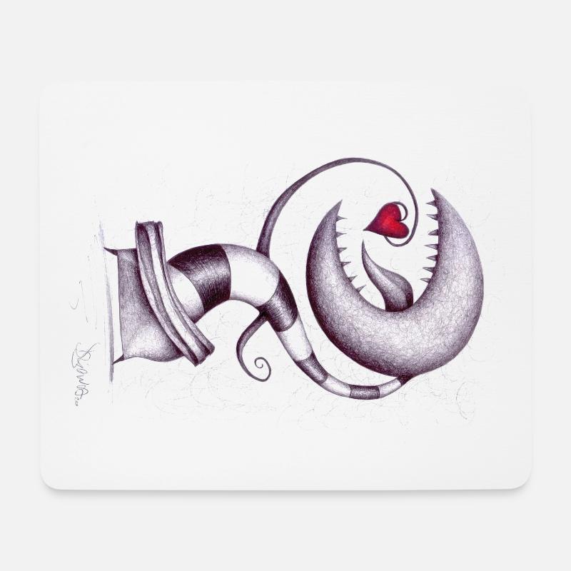 Fleischfressende Pflanze frisst Liebe - Mousepad (Querformat) - Weiß