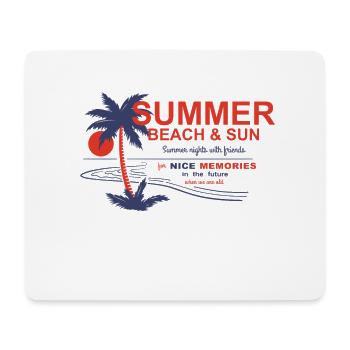 Sommer mit Freunden Erinnerung - Mousepad (Querformat) - Weiß - Vorne