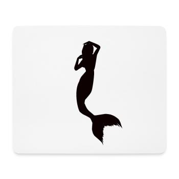 Meerjungfrau Silhouette Fabelwesen Geschichte - Mousepad (Querformat) - Weiß - Vorne