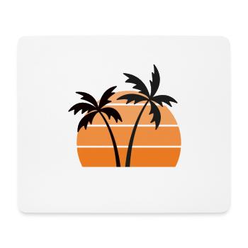 Palmen Sommer Sonne - Mousepad (Querformat) - Weiß - Vorne