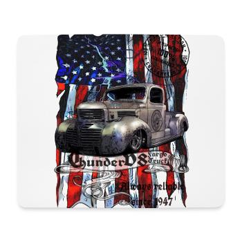 Thunder V8 Fargo Truck since 1947 100% Satisfied - Mouse Pad (horizontal) - white - Front