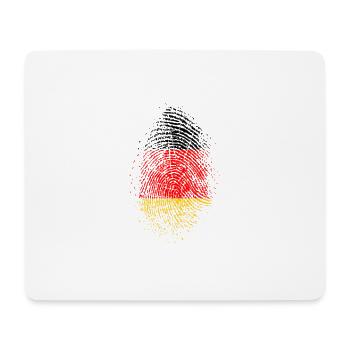Deutschland Flagge Fingerabdruck - Mousepad (Querformat) - Weiß - Vorne