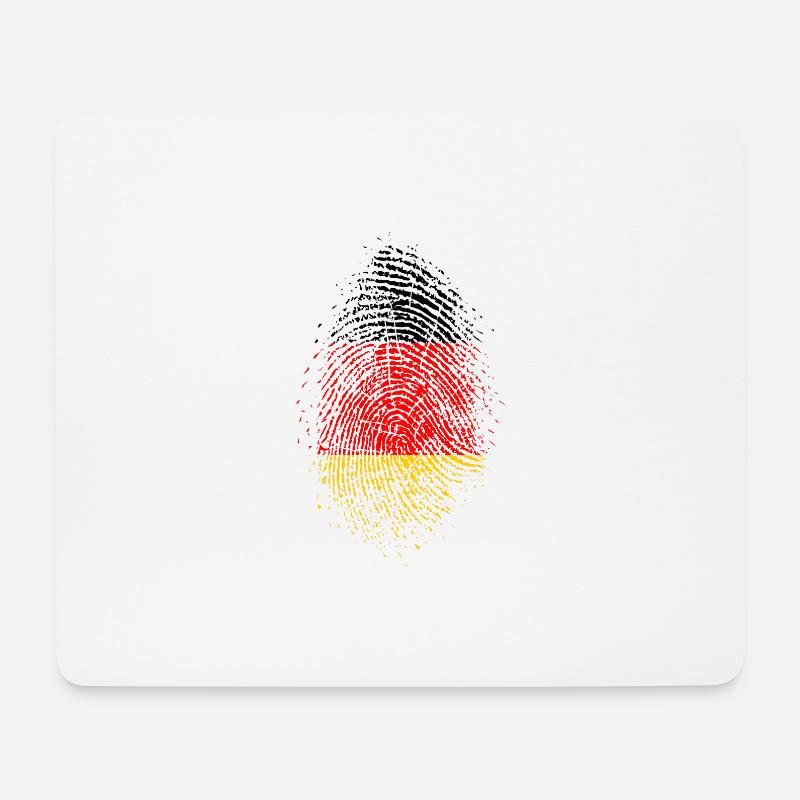 Deutschland Flagge Fingerabdruck - Mousepad (Querformat) - Weiß