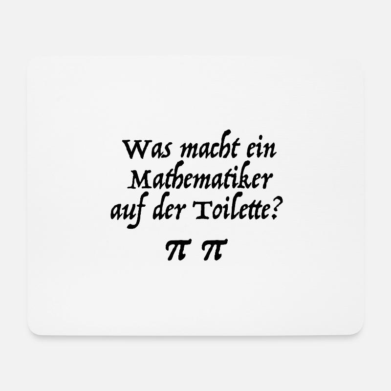 Mathematiker auf der Toilette Pi Pi Witz Humor - Mousepad (Querformat) - Weiß