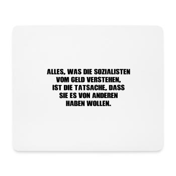 Toller Kapitalismus Contra Sozialismus Spruch - Mousepad (Querformat) - Weiß - Vorne