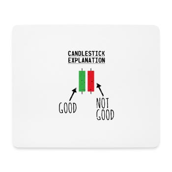 Candlestick Erklärung Lustiges Börsen Design - Mousepad (Querformat) - Weiß - Vorne