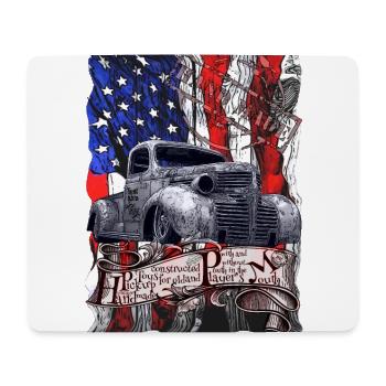 Vintage Pickup Players Young and old American - Mouse Pad (horizontal) - white - Front