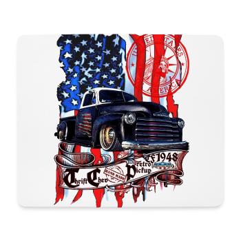 Chevy Vintage V8 Pickup LKW Amerikanisches Design - Mousepad (Querformat) - Weiß - Vorne